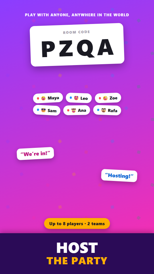 Can't Say That! room code screen